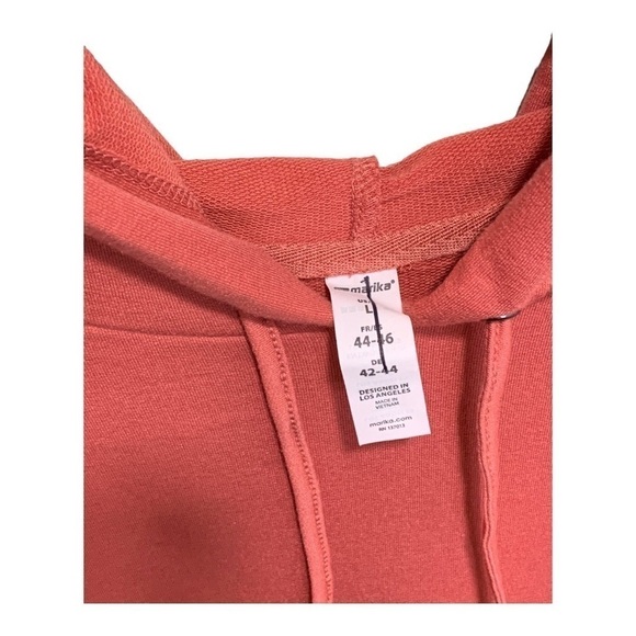 Marika Front Layered Coral Hoodie Size L - Picture 3 of 4
